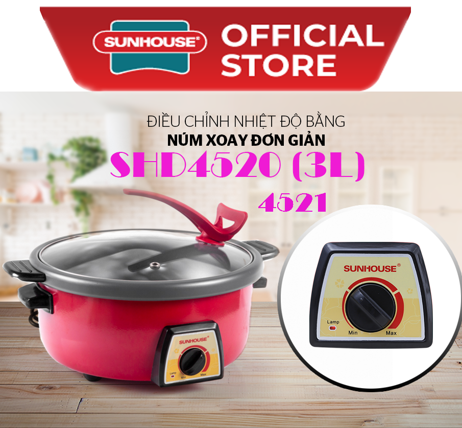 . Nồi Lẩu Điện Đa Năng Sunhouse SHD4520 (3L) CHÍNH HÃNG